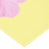 Roze Hibiscus Tropische Bloem Korte Tafelloper (Hoek)