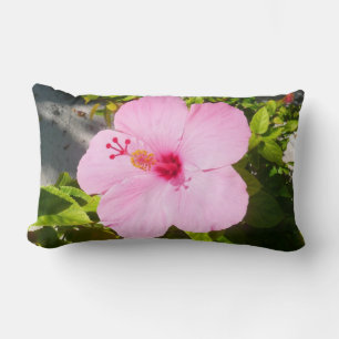Roze Hibiscus Tropische Bloem Kussen