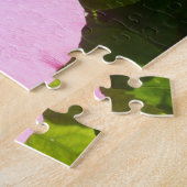 Roze Hibiscus Tropische Bloem Legpuzzel (Zijkant)