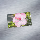 Roze Hibiscus Tropische Bloem Magnetisch Visitekaartje (Voorbeeld)