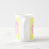 Roze Hibiscus Tropische Bloem Porselein Kop (Achterkant)