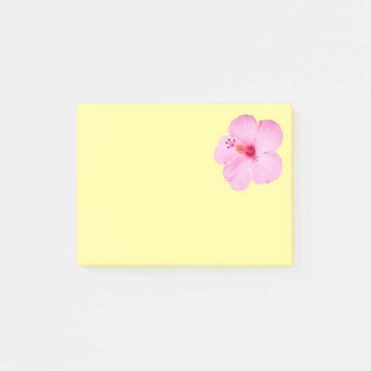 Roze Hibiscus Tropische Bloem Post-it® Notes (Voorkant)