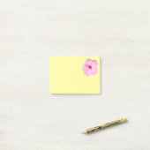 Roze Hibiscus Tropische Bloem Post-it® Notes (Op bureau)