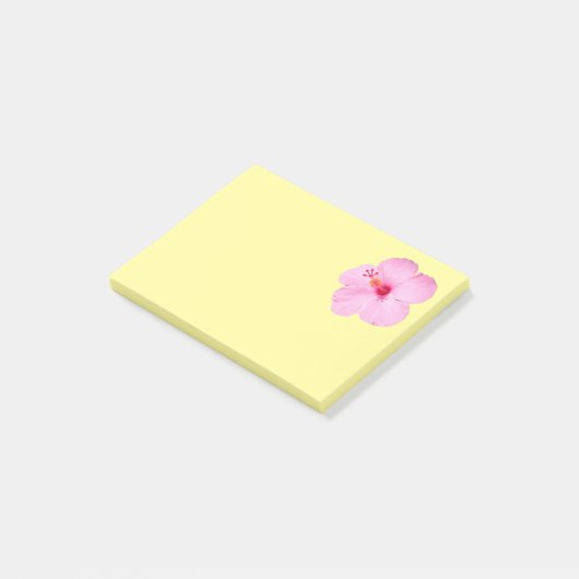 Roze Hibiscus Tropische Bloem Post-it® Notes (Schuin)