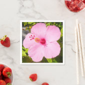 Roze Hibiscus Tropische Bloem Servetten (Insitu)