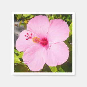 Roze Hibiscus Tropische Bloem Servetten