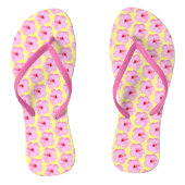 Roze Hibiscus Tropische Bloem Teenslippers (Voetbed)