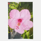 Roze Hibiscus Tropische Bloem Theedoek (Verticaal)