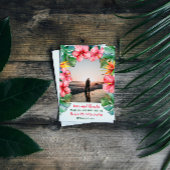 Roze Hibiscus Tropische Foto Trouw Dankjewel  Bedankkaart