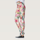 Roze Hibiscus Tuin Leggings (Links)
