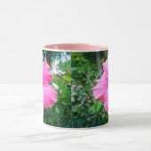 Roze Hibiscus-ventilator op de boom, Mok (Midden)