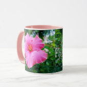 Roze Hibiscus-ventilator op de boom, Mok (Voorkant links)