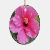 Roze Hibiscus-versiering, aanpassen Keramisch Ornament (Rechts)