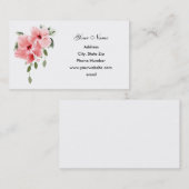Roze Hibiscus Visitekaartje (Voorkant / Achterkant)