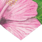Roze hibiscus waterverf patroon tafelkleed (Gekanteld)