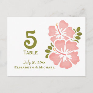 Roze Hibiscus Weddenschappen Briefkaart