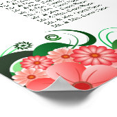 Roze Hibiscus Wedding 10 tafels Zitkaarten Poster (Hoek)