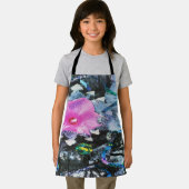 Roze Hibiscus Zwart en Wit Landschap Collage Schort (Insitu)