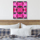 Roze Hibiscusbloem Vermenigvuldigd Abstract Canvas Afdruk (Insitu (Slaapkamer))