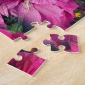 Roze Hibiscusbloem Vermenigvuldigd Abstract Legpuzzel (Zijkant)