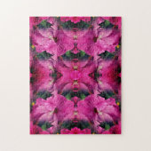 Roze Hibiscusbloem Vermenigvuldigd Abstract Legpuzzel (Verticaal)