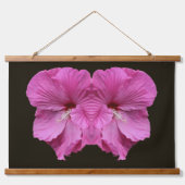 Roze Hibiscusbloemen Abstract Hangend Wandkleed (Voorkant)