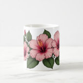 Roze hibiscusbloemen koffiemok (Center)