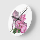  roze hiel Roos Ronde Klok (Hoek)