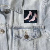 Roze hielpompen/-schoenen vierkante button 5,1 cm (In situ)