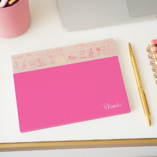 Roze hiërogliefen Luxe Post-it® Notes