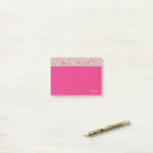 Roze hiërogliefen Luxe Post-it® Notes (Op bureau)