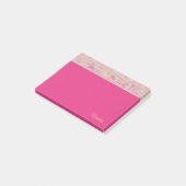 Roze hiërogliefen Luxe Post-it® Notes (Schuin)