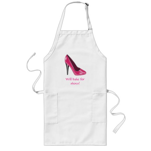 Roze high-hiel Apron Lang Schort (Voorkant)