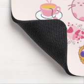 Roze High Tea Katten Muismat (Hoek)