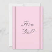  roze high-thea Girl Baby shower Kaart (Achterkant)