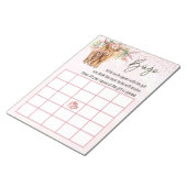Roze Highland Koe Baby shower Bingo Bingo Blocnote (Schuin)