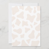 Roze Highland Koe Baby Shower  Kaart (Achterkant)