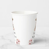 Roze Highland Koe Verjaardagsfeest Papieren Bekers (Links)