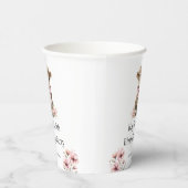 Roze Highland Koe Verjaardagsfeest Papieren Bekers (Rechts)