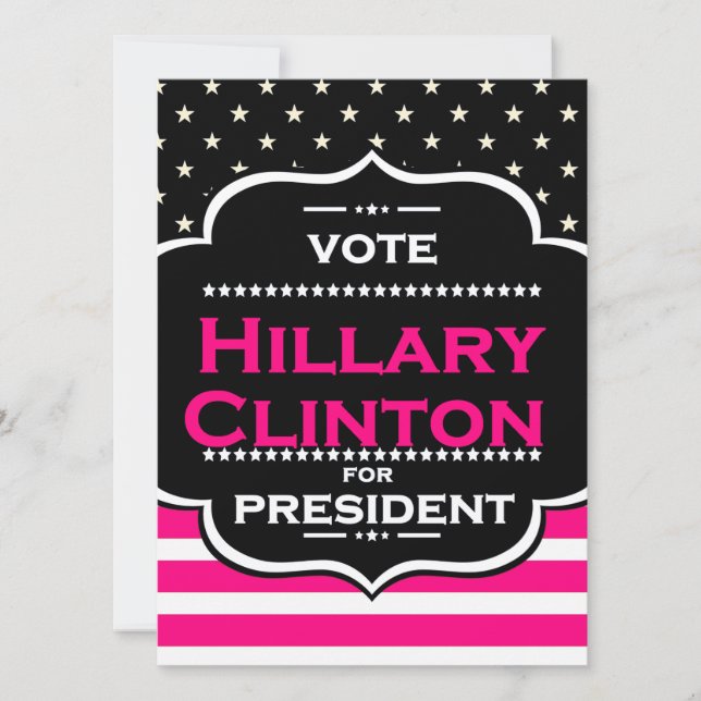 roze hillary clinton (Voorkant)