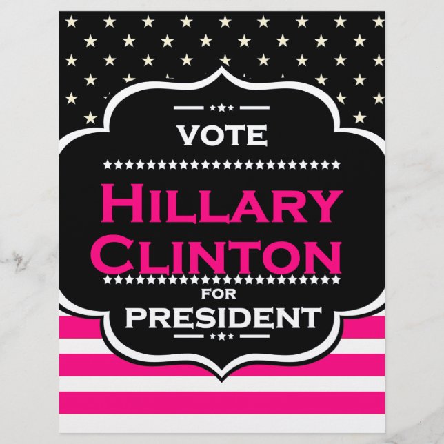 roze hillary clinton (Voorkant)
