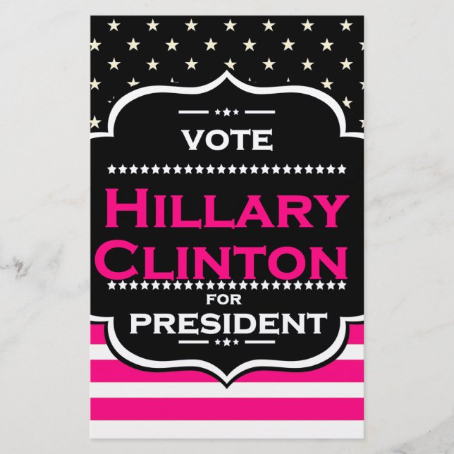 roze hillary clinton (Voorkant)