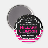 roze hillary clinton magneet (Voorkant / Achterkant)