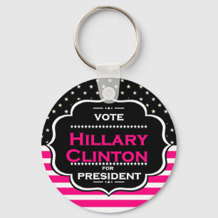 roze hillary clinton sleutelhanger