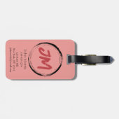 Roze Hip Hop Rottweiler Bagagelabel (Achterkant horizontaal)