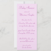 Roze Hip Stripes en Stippen Baby Shower Invitation Kaart (Achterkant)