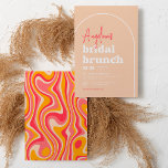 Roze Hippie Boho Modern Arch Brunch Vrijgezellenfe Kaart<br><div class="desc">Een trendy, moderne kijk op een retro-thema! Deze bruidelijke doucheuitnodigingen hebben heldere kleuren, eenvoudige vormen en groovy type. De voorzijde van deze kaarten is voorzien van een zachte beige kleur. Er is een witte booggrens die de tekst ontwerpen. De gebeurtenisdetails worden gericht aan de onderste linkerkant met de naam van...</div>