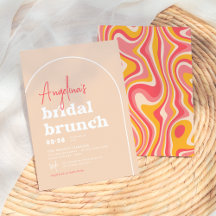Roze Hippie Boho Modern Arch Brunch Vrijgezellenfe