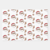 Roze Hippie Cookies Kerstman Inpakpapier Vel (Voorkant 2)