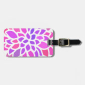 Roze Hippie Flower Retro Modern Bagagelabel (Voorkant horizontaal)